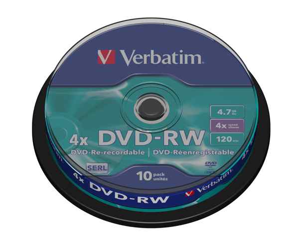 Verbatim DVD-RW Matt Silver 4x